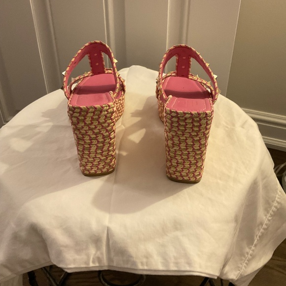Valentino Pink and Gold Espadrilles size 41 - Picture 3 of 5